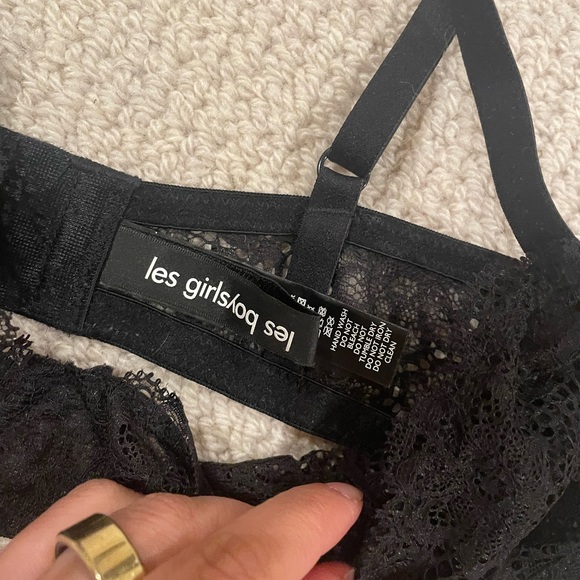 LES GIRLS LES BOYS Daisy Underwire Lace Bra sz 34D NWOT - Picture 4 of 6